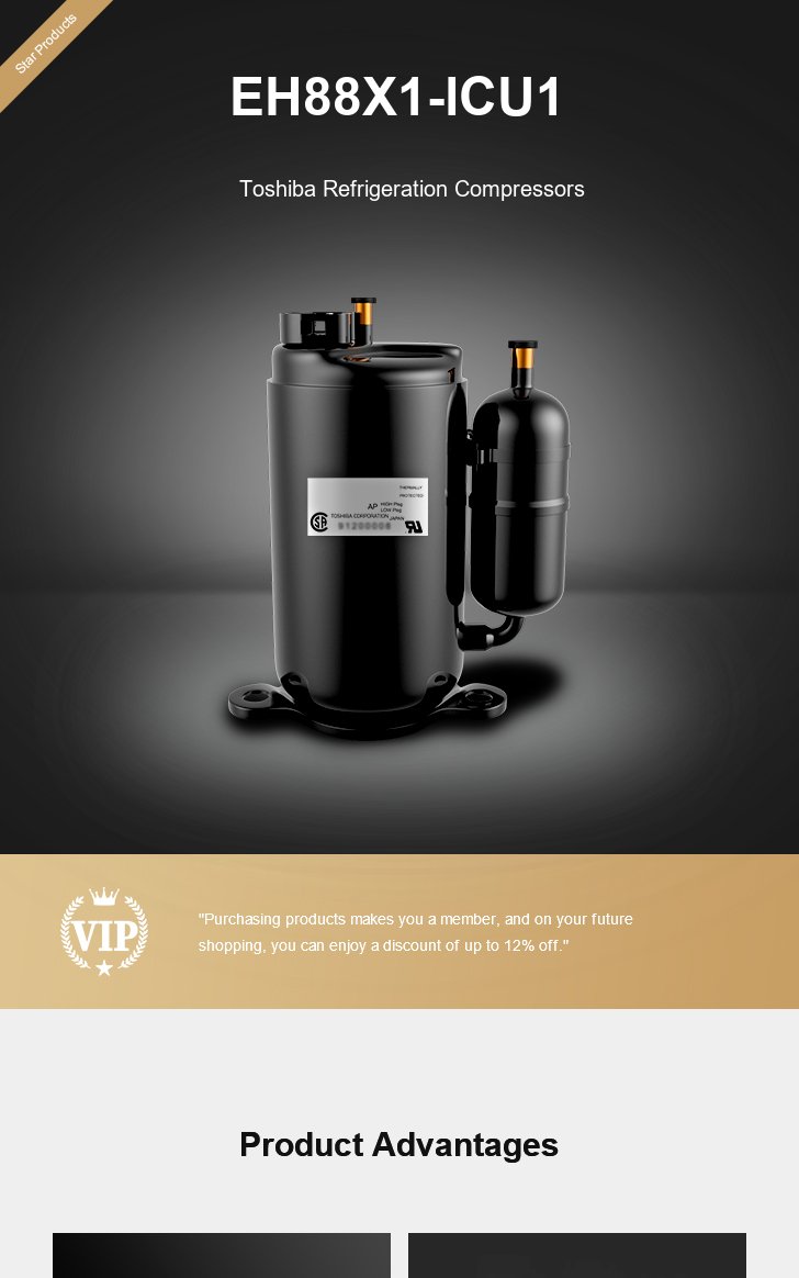 Toshiba Compressor EH88X1-lCU1, technical parameters pdf, structure diagram